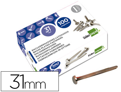 LIDERPAPEL - ENCUADERNADORES N.7 31 MM -CAJA DE 100 (Ref.FS15)