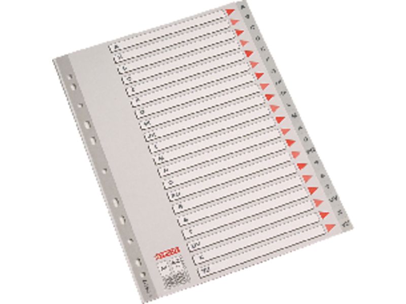 ESSELTE - Separadores alfabeticos A-Z A4 Multitaladro Gris (Ref.100112)