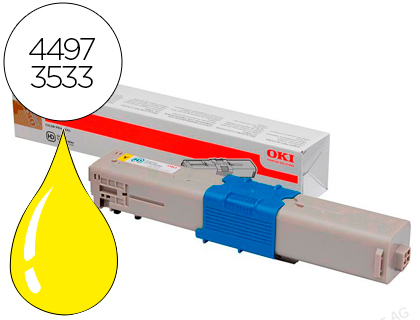 OKI - Toner Laser ORIGINALES AMARILLO 1,5K (Ref.44973533)