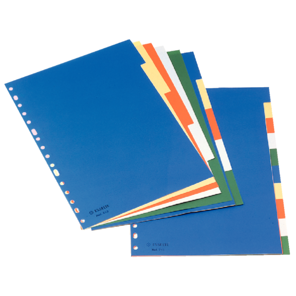ESSELTE - Separadores 10 posiciones A4 Colores surtidos (Ref.11710)