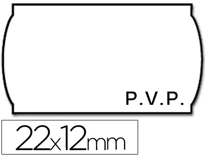METO - ETIQUETAS ONDULADAS 22 X 12 MM PVP BL. ADH 2 -ROLLO 1500 ETIQUETAS (Ref.9156368)