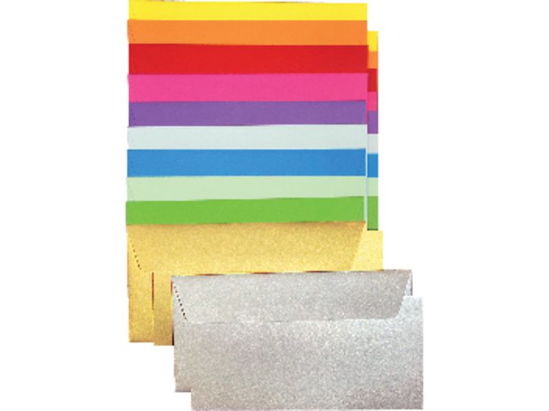 CLAIREFONTAINE - Sobres Paquete 20 ud 110X220 Plateado 120 G (Ref.130856)