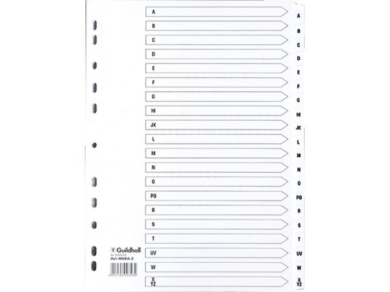 EXACOMPTA - Separador CARTULINA BLANCA A4 20POSICIONES (Ref.MWDA-ZZ)
