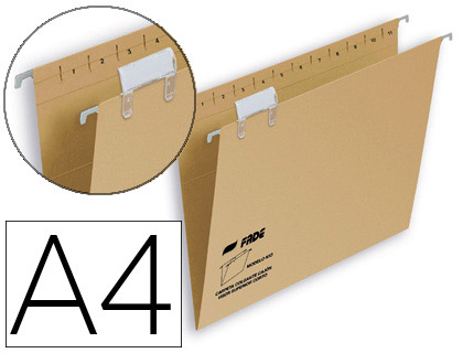 FADE - Carpeta colgante A4 Cartón kraft Visor superior 400064818 (Ref.400078738)