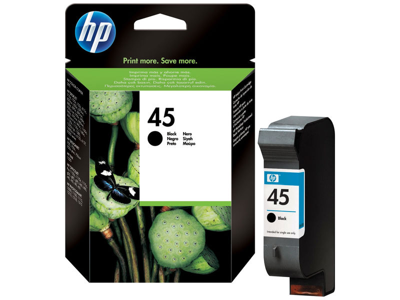 HP ( HEWLETT PACKARD ) - Cartuchos ORIGINALES Inyección De Tinta 45 Negro (Ref.51645AE)
