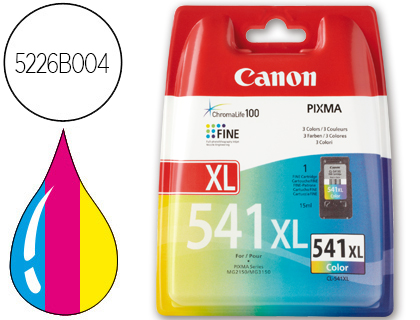 CANON - Cartuchos ORIGINALES Inyección De Tinta 541XL TRICL (Ref.5226B005)