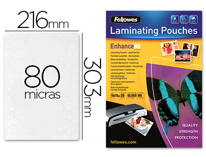 FELLOWES - Pac25 F.PL80 MIC.BA4 216X303 (Ref.5396205)