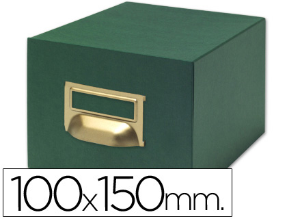 LIDERPAPEL - FICHERO FICHAS TELA VERDE 1000 FICHAS N.3 -TAMAÑO 100X150 MM (Ref.TV03)