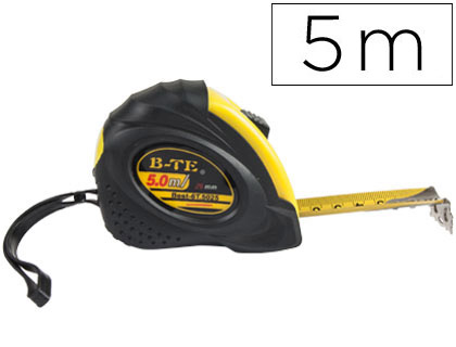 Q-CONNECT - FLEXOMETRO DE 5 MT CON FRENO MATERIAL ANTICHOQUE 19 MM DE ANCHO (Ref.KF04264)