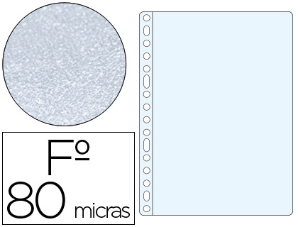 Q-CONNECT - FUNDA MULTITALADRO FOLIO 80 MC PIEL DE NARANJA CAJA DE 100 UNIDADES (Ref.KF02448)