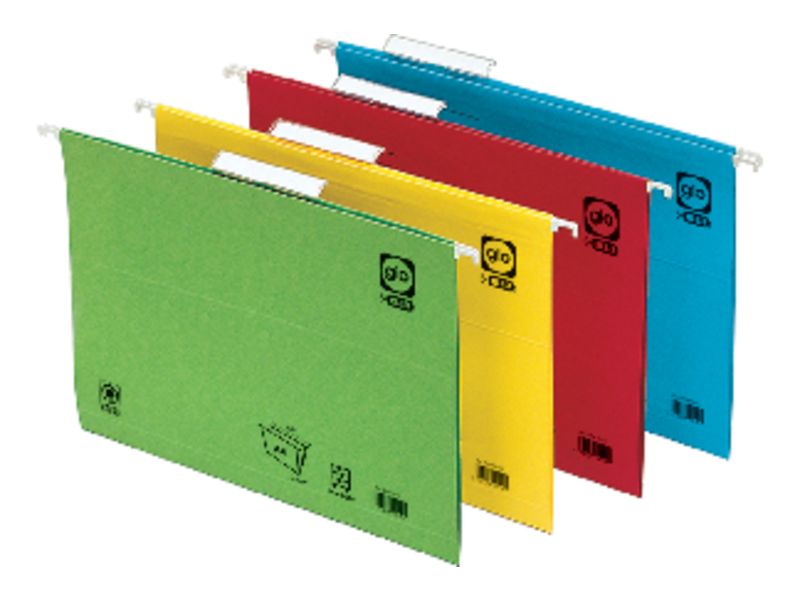 GIO - Carpeta colgante Folio 240x315x 365mm Rojo Varilla acero cartulina 230gr (Ref.400021956)