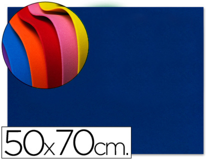 LIDERPAPEL - GOMA EVA 50X70CM 60G/M2 ESPESOR 1.5MM AZUL OSCURO (Ref.GE62)