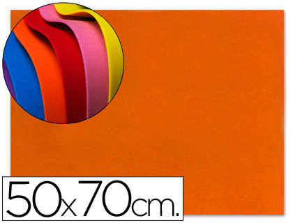 LIDERPAPEL - GOMA EVA 50X70CM 60G/M2 ESPESOR 1.5MM NARANJA (Ref.GE30)