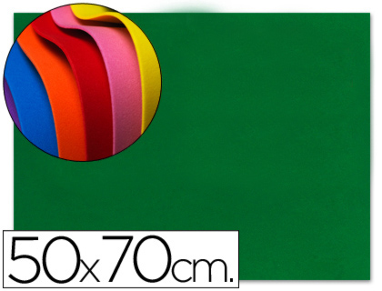 LIDERPAPEL - GOMA EVA 50X70CM 60G/M2 ESPESOR 1.5MM VERDE OSCURO (Ref.GE60)