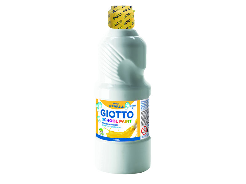GIOTTO - Témpera LAVABLE BOTELLA 500 ML. COLOR BLANCO (Ref.535301)