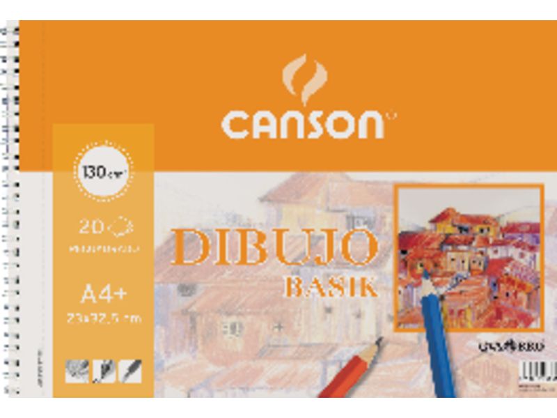 CANSON - Bloc Dibujo Gama Dibujo Basic 20 Hojas A4 150 Gr (Ref.200400695)