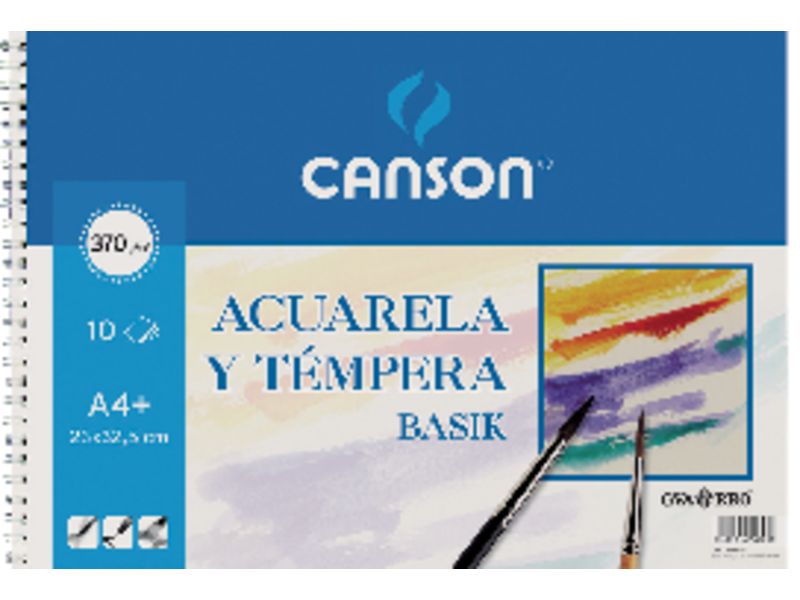 CANSON - Papel dibujo 10 Hojas A4 370 Gr (Ref.200400698)