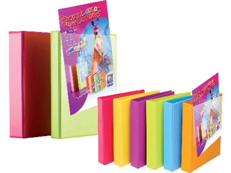 IBERPLAS - Carpeta anillas A4 4 anillas Colores surtidos (Ref.8425FCM490)