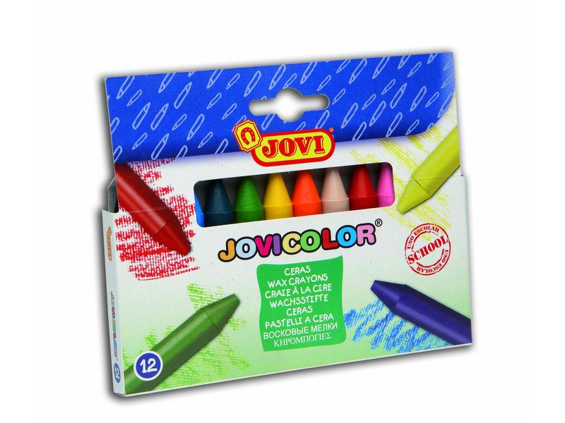 JOVI - Ceras color Caja 12 ud Redondas (Ref.980/12)