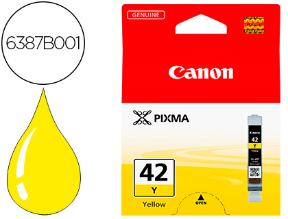 CANON - Cartuchos ORIGINALES Inyección De Tinta 42 Amarillo (Ref.6387B001)