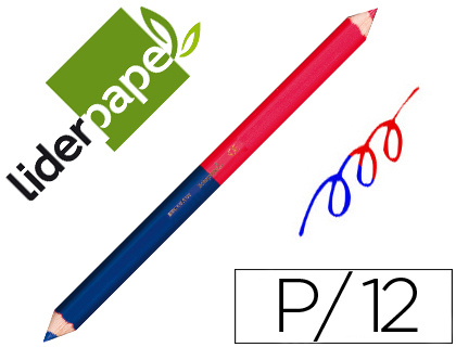 LIDERPAPEL - LAPICES BICOLOR ROJO-AZUL JUMBO (Ref.LC06)