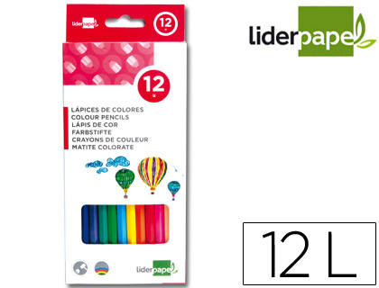 LIDERPAPEL - LAPICES DE COLORES C/ DE 12 COLORES (Ref.LC01)