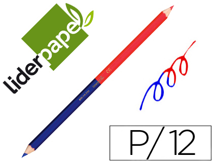 LIDERPAPEL - LAPIZ BICOLOR ROJO-AZUL (Ref.LC07)