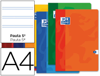 OXFORD - LIBRETA ESCOLAR 48 H DIN A4 2 RAYAS PAUTA (Ref.100100202)