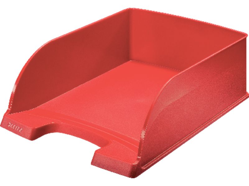 LEITZ - Bandeja de Sobremesa Plus jumbo 255X357X103 Roja Poliestireno Apilable (Ref.52330025)