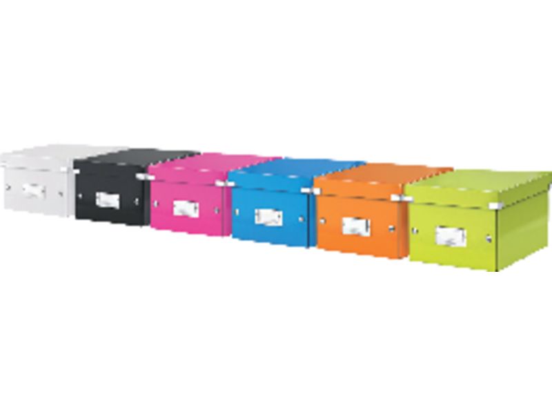LEITZ - Caja almacenamiento Click&amp;Store 281X200X369 mm Negro Fibra de Cartón (Ref.60440095)