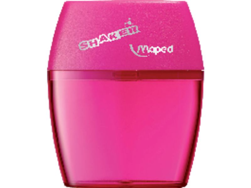 MAPED - Sacapuntas/Afilalapices Shaker Doble Azul, fucsia o turquesa Nivel llenado visible Plastico (Ref.534755)