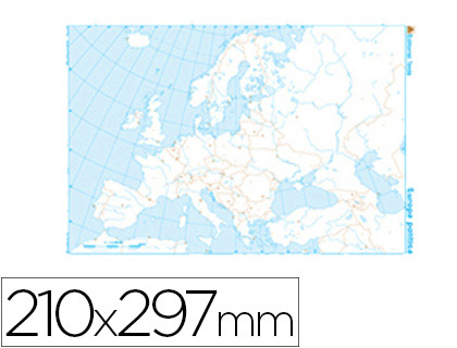 MAPA MUDO B/N DIN A4 EUROPA -POLITICO 