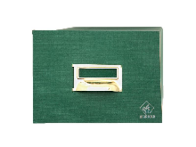 MARIOLA - Fichero CARTÓN FORRADO EN GELTEX VERDE PARA 500 FICHAS DIMENSIONES 250X190X250 MM. (Ref.5-500)