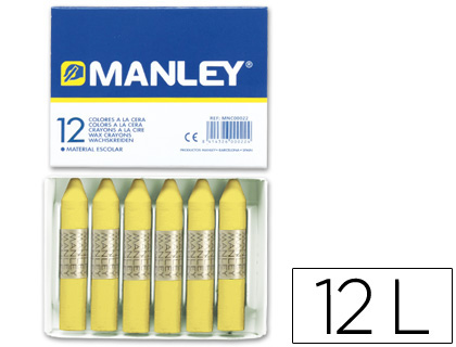 MANLEY - CAJA DE 12 CERAS AMARILLO CL. Nº4 (Ref.MNC04475)