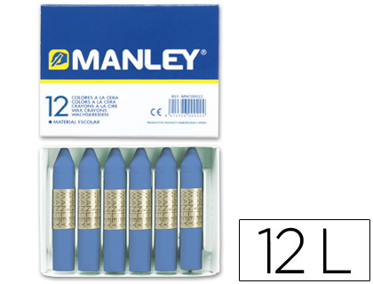 MANLEY - CAJA DE 12 CERAS AZUL ULTRA. Nº18 (Ref.MNC04613)