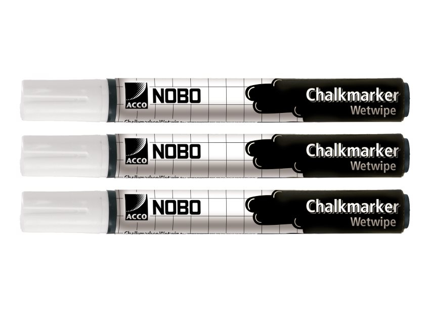NOBO - Rotulador 3 ud Blanco (Ref.34438398)