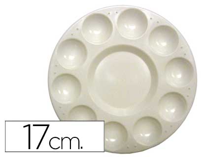 ARTIST - PALETA PLASTICO CIRCULAR CON 10 HUECOS TAMAÑO 17CM (Ref.A15408/4610009)