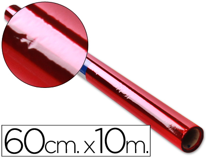 LIDERPAPEL - PAPEL CELOFAN ROLLO ROJO -0,60 X 10 MT (Ref.CL22)