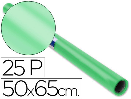 SADIPAL - PAPEL CHAROL ROLLO VERDE PALIDO 25 HOJAS DE 50X65 CM (Ref.12935)
