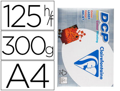 CLAIREFONTAINE - PAPEL FOTOCOPIADORA DIN A4 300 GRAMOS PAQUETE DE 125 HOJAS (Ref.3801C)