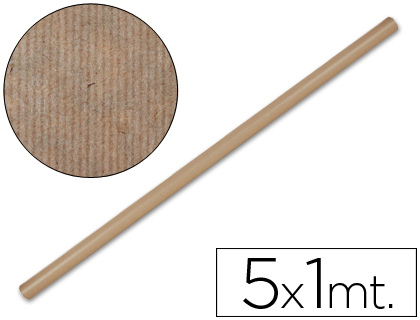 LIDERPAPEL - PAPEL KRAFT MARRON -ROLLO 5X1 MT (Ref.PK12)