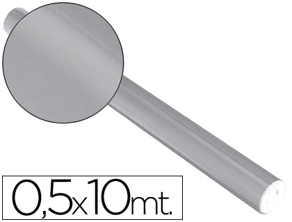 SADIPAL - PAPEL METALIZADO PLATA ROLLO CONTINUO DE 0,5 X 10 MT (Ref.12706)