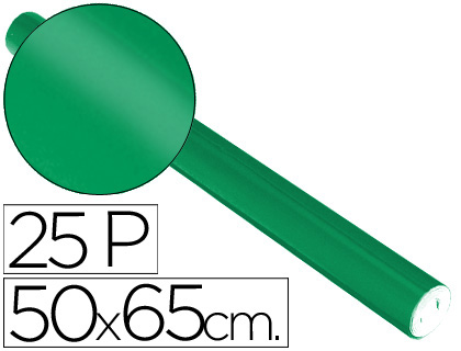 SADIPAL - PAPEL METALIZADO VERDE ROLLO 25 HOJAS TREPADO 50X65 CM (Ref.13004)