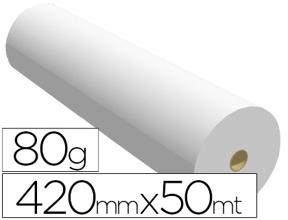 PAPEL REPROGRAFIA PARA PLOTTER 420MMX50MT 80GR IMPRESION INK-JET (Ref.060PA8042050CB)