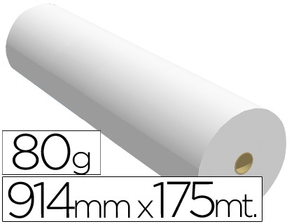PAPEL REPROGRAFIA PARA PLOTTER 914MMX175MT 80GR (Ref.7911758B)