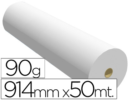 PAPEL REPROGRAFIA PARA PLOTTER 914MMX50MT 90GR IMPRESION INK-JET (Ref.7910509B)