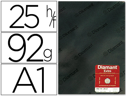 PAPEL VEGETAL DIAMANT DIN A1 92 GR HOJA (Ref.DIN-A-1)