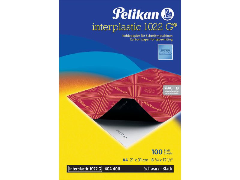 PELIKAN - Papel Calco 10 Hojas Negro Maquina escribir (Ref.401026)