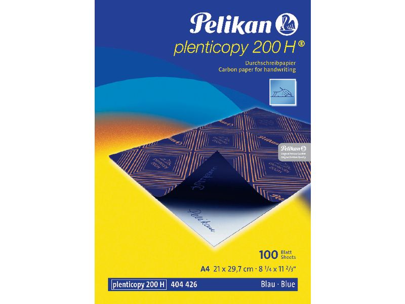 PELIKAN - Papel Calco 10 Hojas Carbón Azul Escritura Manual (Ref.434738)