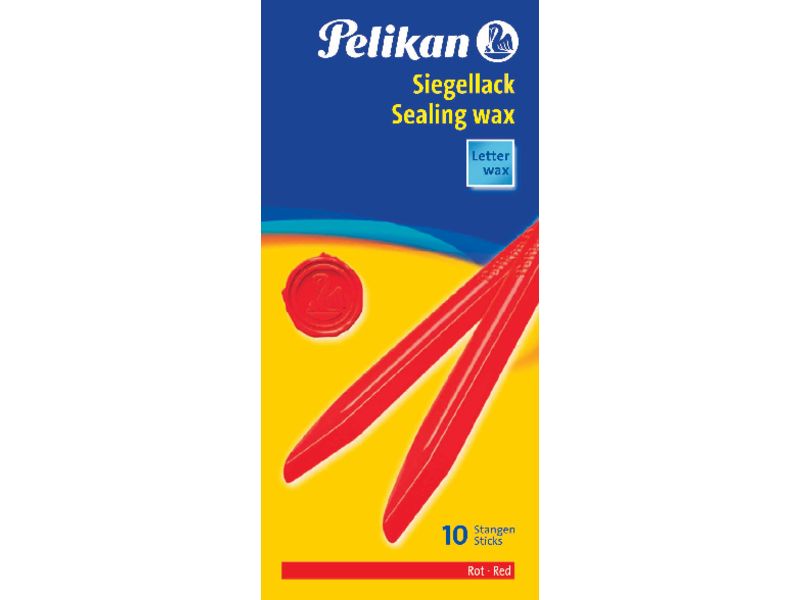 PELIKAN - Lacre Rojo oscuro Para sellar Caja 10 barras (Ref.730485)